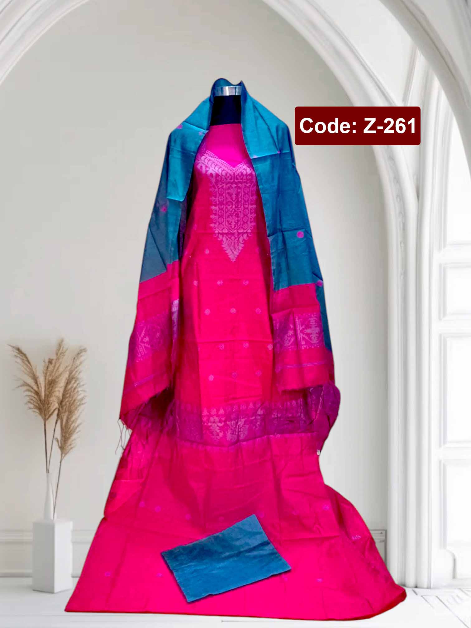 টাঙ্গাইলের জামদানি থ্রি পিছ Zamdani Three Piece